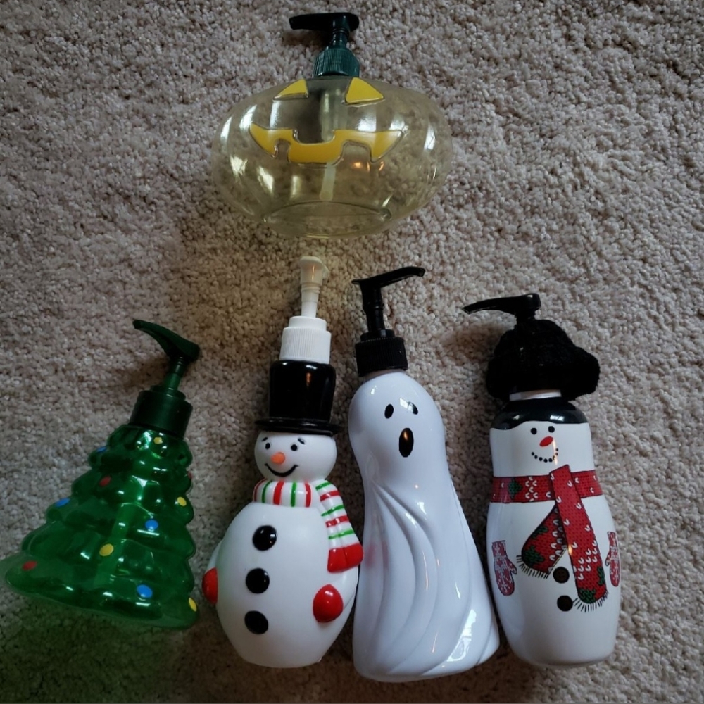 Lot of Seasonal Soap Dispensers